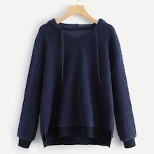 Shein High Low Hooded Sweatshirt