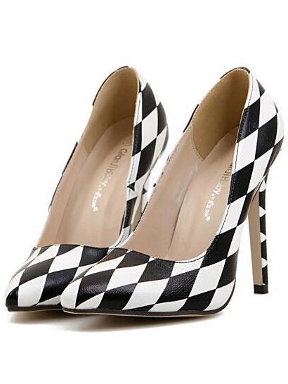 Shein Black Diamondback Pointy Stiletto Heels