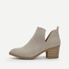 Shein V Cut Design Faux Suede Western Ankle Boots