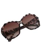 Shein Multi-faceted Cut Leopard Frame Sunglasses