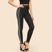 Shein Contrast Binding Stripe Leggings