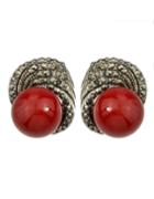 Shein Red Small Pearl Earrings