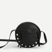 Shein Stitch Detail Round Crossbody Bag