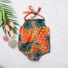 Shein Girls Baby Girl Pineapple Print Swimsuit
