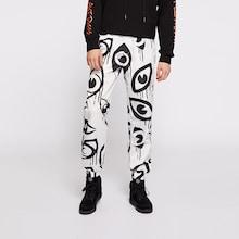 Shein Men Mixed Print Drawstring Waist Pants