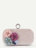 Shein Flower Applique Velvet Crossbody Bag