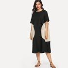 Shein Colorblock Pocket Longline Dress