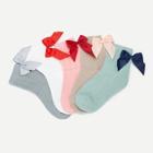 Shein Toddler Girls Bow Decorated Socks 5pairs