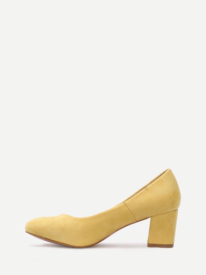 Shein Yellow Suede Heels