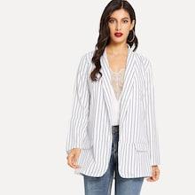 Shein Striped Collar Blazer