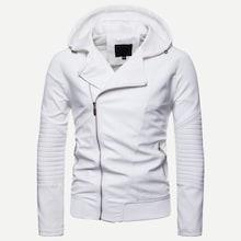 Shein Men Solid Zip Hooded Jacket