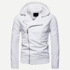 Shein Men Solid Zip Hooded Jacket