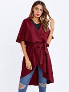 Shein Oversized Collar Curved Cape Coat