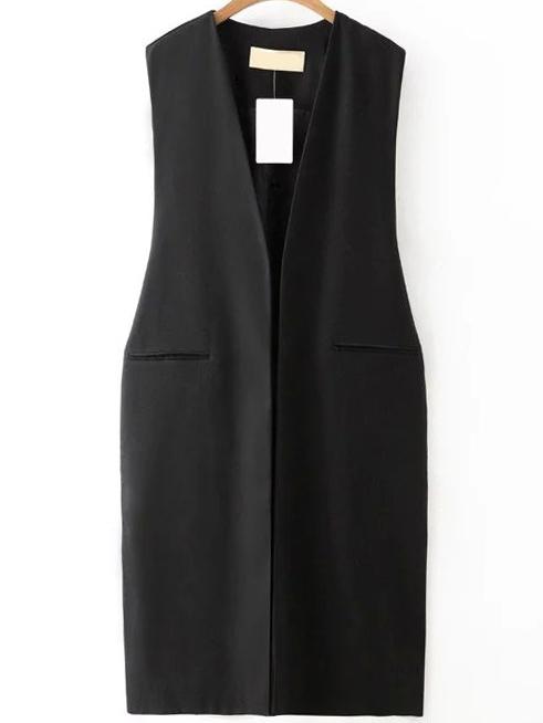 Shein Split Side Black Vest