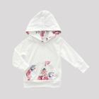 Shein Toddler Girls Floral Hooded Sweatshirt