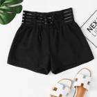 Shein Solid Lace Up Shorts