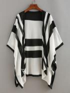 Shein Striped Open-front Cardigan