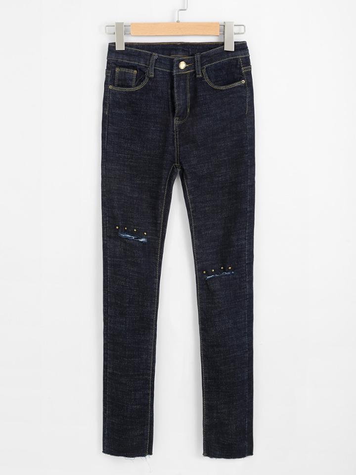 Shein Cut Out Studded Jeans