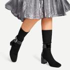 Shein Ankle Buckle Sock Boots