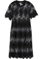 Shein Black Short Sleeve Hollow Lace Dress