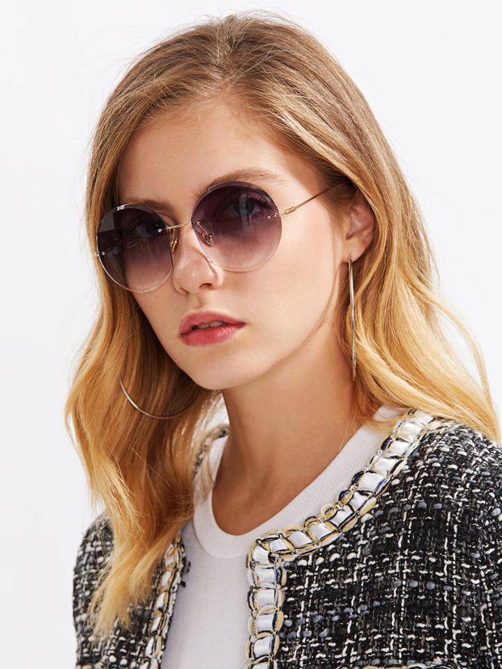Shein Rimless Gradient Lens Sunglasses