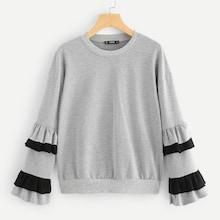 Shein Layered Ruffle Tunic Pullover