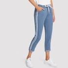 Shein Striped Side Knot Front Jeans