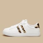 Shein Leopard Print Lace-up Sneakers