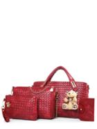 Shein 4pcs Geo Pattern Bear Pendant Bags Set
