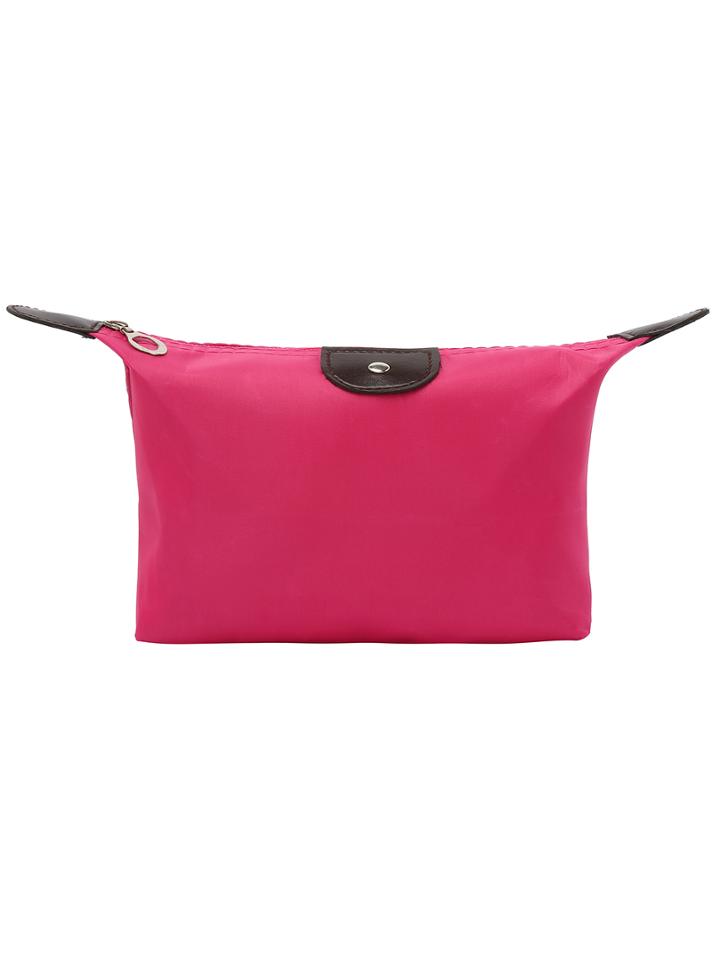 Shein Hot Pink Zipper Makeup Bag