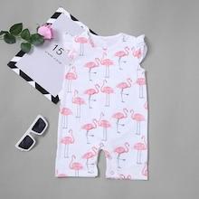 Shein Toddler Girls Flamingo Print Jumpsuit