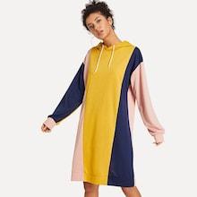 Shein Cut And Sew Hooded Dress