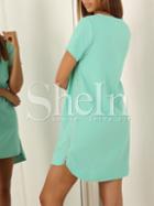 Shein Green Short Sleeve Asymetric Zipper Dress