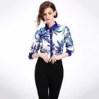 Shein Leaf Print Shirt
