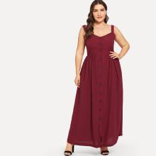 Shein Plus Solid Button Through Dress