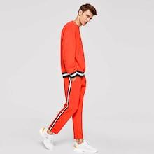 Shein Men Striped Trim Top & Pants Set