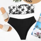 Shein Tropical Bandeau Bikini Set