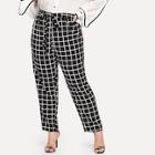 Shein Plus Plaid Self-tie Pants