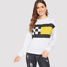 Shein Checkerboard Print Tee