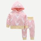 Shein Toddler Girls Hooded Sweatshirt With Pants