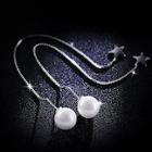 Shein Faux Pearl & Star Threader Earrings