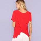 Shein Scallop Plain Top