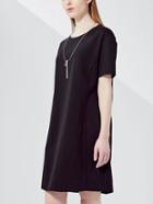 Shein Black Short Sleeve A-line Dress