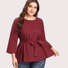 Shein Plus Self Tie Blouse