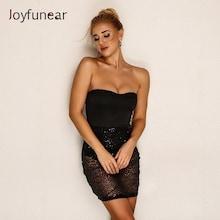 Shein Off Shoulder Sequin Overlay Dress