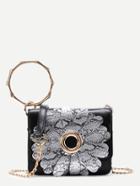 Shein Flower Decorated Crossbody Bag With Ring Handle