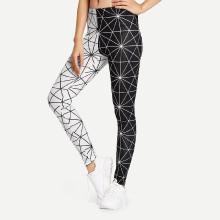 Shein Two Tone Geo Leggings