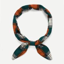 Shein Plaid Print Twilly Scarf