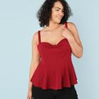 Shein Plus Thick Strap Knot Pep Top