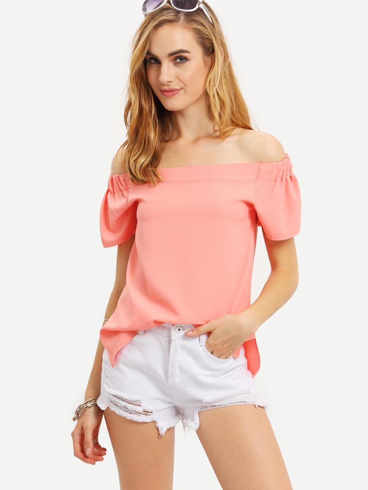 Shein Off-the-shoulder Side Slit Top